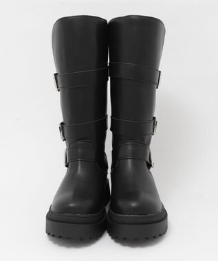 WEGO サイドベルトロングブーツ ブラック