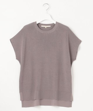 自由区 【WEB限定・洗える・XSサイズあり】ハイツイストコットンアセテート畦編み ニット カーキ系