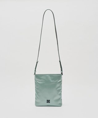 russet バイカラーレザーベルトフラットショルダーバッグ(SF-278) Sax