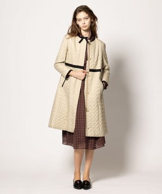 TOCCA 【消臭・洗える】CLOVER CARPET キルト中綿ロングコート ベージュ系