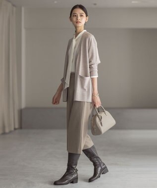 J.PRESS LADIES 【着丈が選べる・洗える】KNIT BASIC ロングカーディガン ベージュ系