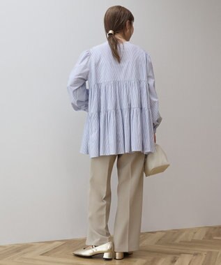AMERICAN HOLIC 【先行予約】【WEB限定】ティアードギャザーブラウス Stripe