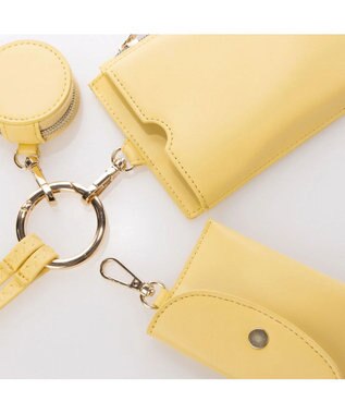 UNBILLION cachecache 多機能スマホショルダーバッグ イエロー