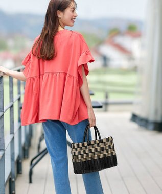 Tiaclasse パターンマルシェバッグ ブラック