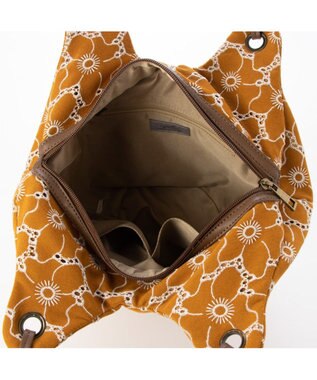 UNBILLION カシュカシュ cachecache / バケツ刺繍トートバッグ キャメル