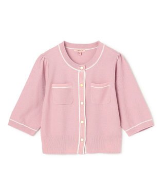 TOCCA 【鈴木ゆうかさん着用】HONEYCOMB MESH KNIT カーディガン ピンク系