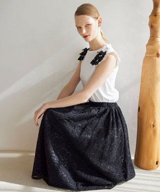 TOCCA 【洗える・消臭】LACE A LA CARTE スカート ブラック系