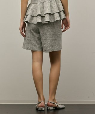 GRACE CONTINENTAL ツイードタックショートパンツ グレー
