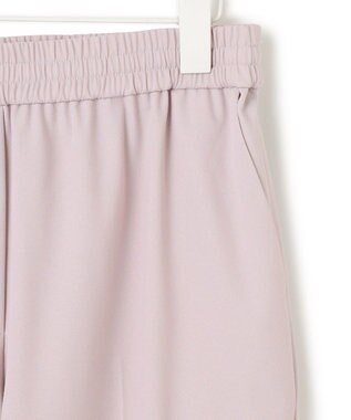 ICB L 【洗える】ウォームサテン ドロストパンツ ヘイズピンク系