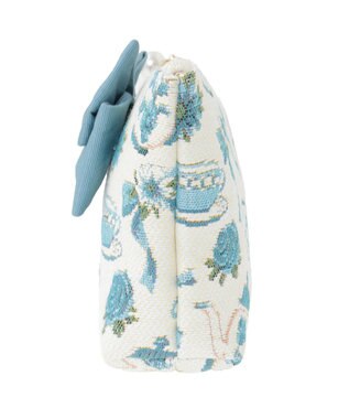 Maison de FLEUR ティーカップ柄ゴブランポーチ Off White