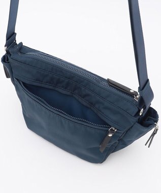 LA BAGAGERIE 【MONICA】サイドジップミニショルダーバッグ ネイビー