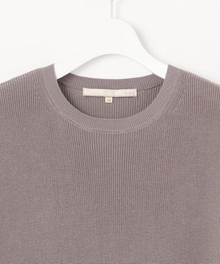 自由区 【WEB限定・洗える・XSサイズあり】ハイツイストコットンアセテート畦編み ニット カーキ系