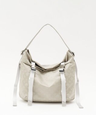 russet ナイロンジャガードメタルバックルショルダーバッグ M(CE-1671) Ecru