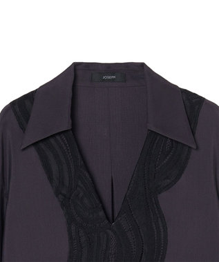 JOSEPH イブニングシルク　Vネックブラウス Aurora