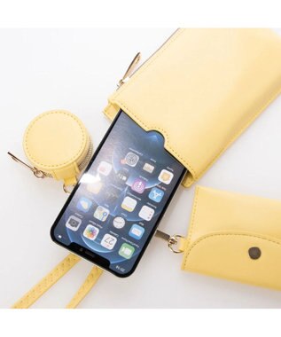 UNBILLION cachecache 多機能スマホショルダーバッグ イエロー