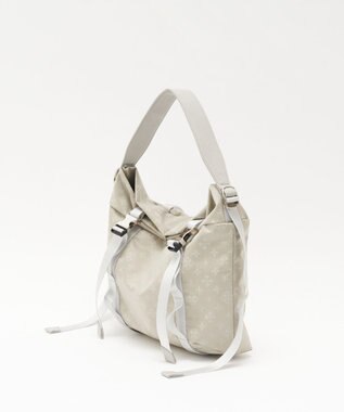 russet ナイロンジャガードメタルバックルショルダーバッグ M(CE-1671) Ecru