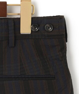 J.PRESS MEN J.PRESSアーカイヴパターン ダークチェックサッカー スラックス ダークブラウン系4