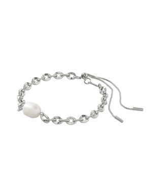 AMERICAN HOLIC 【ステンレス】パールトップスライドブレスレット Silver