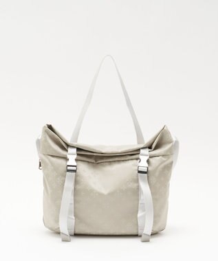 russet ナイロンジャガードメタルバックルショルダーバッグ M(CE-1671) Ecru