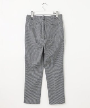 J.PRESS LADIES L 【洗える】シャークスキンハウンドトゥース テーパード パンツ ネイビー系3