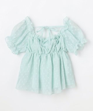 ANY KIDS 【一部店舗/WEB先行販売アイテム】2WAY シアードビーブラウス ミント