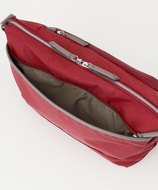 Y'SACCS ナイロン×リサイクルレザー　コンビマルチショルダー ワイン