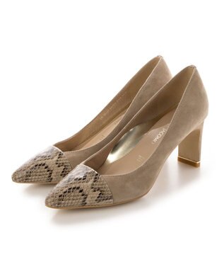 MODE ET JACOMO <MODE ET JACOMO>異素材コンビポインテッドトゥパンプス