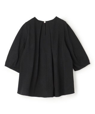 UNFILO L ジャガードブラウス ブラック