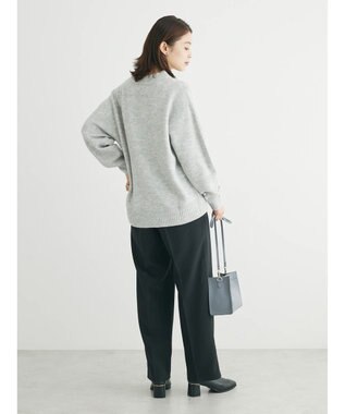 Green Parks ｆｕｗａっとメランジ前後差ニットプルオーバー Light Gray