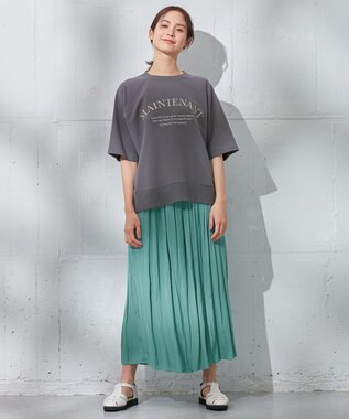 ANY 【洗濯機可能・ウエストゴム】リラックススカーチョ ターコイズグリーン