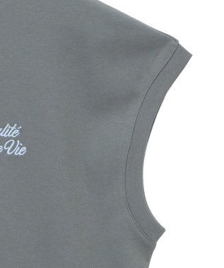 earth music&ecology 【接触冷感/洗濯機可】Ｑｕａｌｉｔｅ　Ｄｅ　ＶｉｅフレンチＴ Charcoal Gray