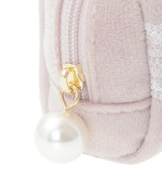Maison de FLEUR ベロアレースロングポーチ Grayish Pink