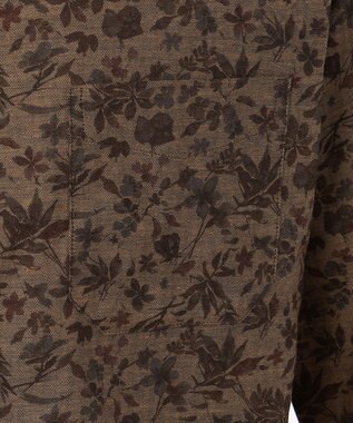 JOSEPH ABBOUD 【キングサイズ】JC花柄プリント　シャツ ダークブラウン系6