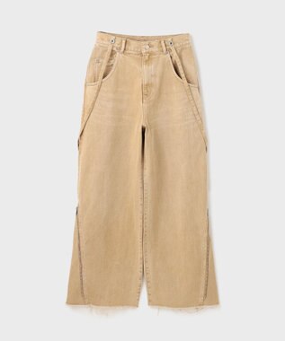 GRACE CONTINENTAL サス付zipデニムパンツ ベージュ