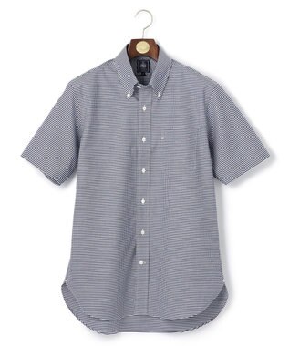 J.PRESS MEN 【PREMIUM PLEATS / 形態安定】ギンガムチェック 半袖シャツ / B.D. ネイビー系3
