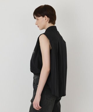 GRACE CONTINENTAL ビジューノースリーブシャツ ブラック