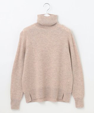 J.PRESS LADIES L 【洗える】CASHMERE BLEND タートルネック ニット ベージュ系