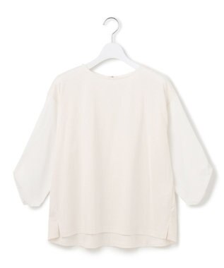 J.PRESS YORK STREET 【WOMEN】【SMOOTH JERSEY】ツイストスリーブ プルオーバー ホワイト系