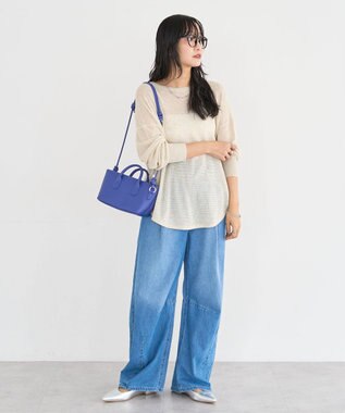 Green Parks ウエストタックコクーンデニムパンツ Light Indigo