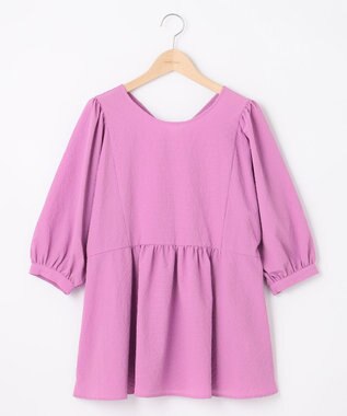 SHARE PARK LADIES ソフトタッチギャザーブラウス ピンク系