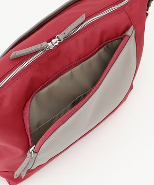 Y'SACCS ナイロン×リサイクルレザー　コンビマルチショルダー ワイン