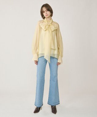 GRACE CONTINENTAL シアーボウタイブラウス イエロー