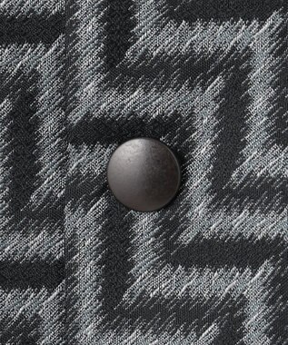 JOSEPH HOMME 【HIGH GRADE LINE】カスリシェブロンジャガード　オープンカラー半袖シャツ ブラック系5