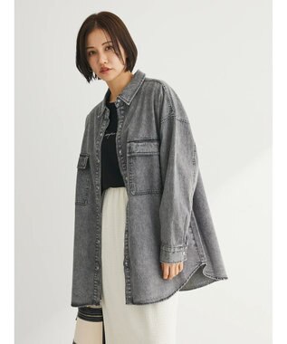 Green Parks ・ＥＬＥＮＣＡＲＥ　ＤＵＥ　デニムロングスリーブシャツ Gray Mixture