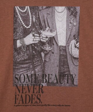 YECCA VECCA フォトプリントノースリーブTee Brown