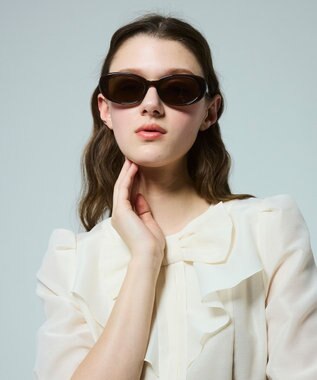 TOCCA 【UVカット・ドレス生地製のソフトケース付き】 BIT CHIC SUNGLASSES カラーレンズサングラス ブラウン系