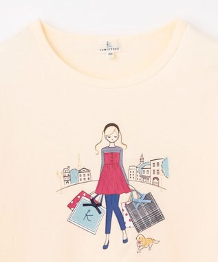 組曲 KIDS 【150-160㎝】Shopping Paris Tシャツ エクリュ