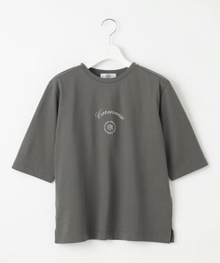 J.PRESS LADIES カレッジロゴ Tシャツ スレート系