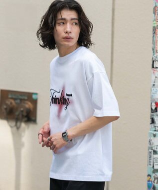 WEGO 【機能T/ユニセックス着用ITEM/MLサイズ展開】接触冷感3D刺繍T(SS) ホワイト
