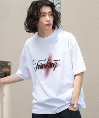WEGO 【機能T/ユニセックス着用ITEM/MLサイズ展開】接触冷感3D刺繍T(SS) ホワイト